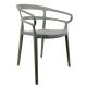 Chaise Extérieure design Assise en Polyuréthane Couleur Verte Fauteuil de Jardin Design 54x56,5x76cm
