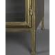 Buffet Gertlush Dutchbone Bahut en Acier Couleur Laiton et Verre Meuble de Rangement Vitré 38,5x80x100cm