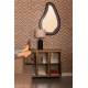 Buffet Gertlush Dutchbone Bahut en Acier Couleur Laiton et Verre Meuble de Rangement Vitré 38,5x80x100cm