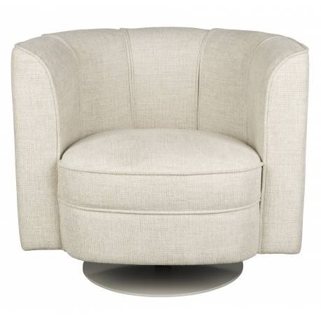 Fauteuil Tissu Flower Dutchbone Vintage Tendance Siège de Salon Beige 74x76x86cm