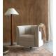 Fauteuil Tissu Flower Dutchbone Vintage Tendance Siège de Salon Beige 74x76x86cm