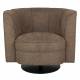 Fauteuil Tissu Flower Dutchbone Vintage Tendance Siège de Salon Marron 74x76x86cm