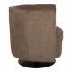 Fauteuil Tissu Flower Dutchbone Vintage Tendance Siège de Salon Marron 74x76x86cm