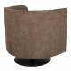 Fauteuil Tissu Flower Dutchbone Vintage Tendance Siège de Salon Marron 74x76x86cm