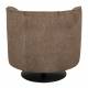 Fauteuil Tissu Flower Dutchbone Vintage Tendance Siège de Salon Marron 74x76x86cm