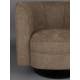 Fauteuil Tissu Flower Dutchbone Vintage Tendance Siège de Salon Marron 74x76x86cm