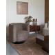 Fauteuil Tissu Flower Dutchbone Vintage Tendance Siège de Salon Marron 74x76x86cm