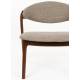 Fauteuil Lounge Babington Dutchbone Siège de Salon en Bois et Tissu Chiné Marron Assises Rétro 65x71x74,3cm