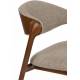Fauteuil Lounge Babington Dutchbone Siège de Salon en Bois et Tissu Chiné Marron Assises Rétro 65x71x74,3cm