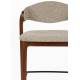 Duo Chaises de Bar Babington Dutchbone Sièges Hauts en Bois et Tissu Chiné Marron Assises Rétro 51,4x57,5x91,5cm
