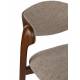 Duo Chaises de Bar Babington Dutchbone Sièges Hauts en Bois et Tissu Chiné Marron Assises Rétro 51,4x57,5x91,5cm