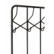 Vestiaire J-line Porte Manteaux en Acier Noir et Mélaminé Blanc Dressing Étagère Double Patère 38x62x181cm