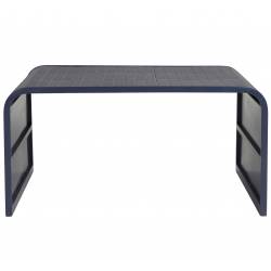 Table Basse Tiles Zuiver Guéridon en Acier Thermoloqué et Céramique Sellette Finition Bleu laquée 40x47x80cm