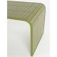 Table Basse Tiles Zuiver Guéridon en Acier Thermoloqué et Céramique Sellette Finition Vert Laquée 40x47x80cm