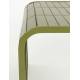 Table Basse Tiles Zuiver Guéridon en Acier Thermoloqué et Céramique Sellette Finition Vert Laquée 40x47x80cm
