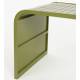 Table Basse Tiles Zuiver Guéridon en Acier Thermoloqué et Céramique Sellette Finition Vert Laquée 40x47x80cm