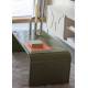 Table Basse Tiles Zuiver Guéridon en Acier Thermoloqué et Céramique Sellette Finition Vert Laquée 40x47x80cm