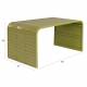 Table Basse Tiles Zuiver Guéridon en Acier Thermoloqué et Céramique Sellette Finition Vert Laquée 40x47x80cm