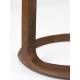 Guéridon Doppio Zuiver Sellette Ronde en Acacia et Marbre Bout de Canapé Design Rétro 41x45x55cm