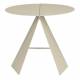 Guéridon Foldy Zuiver Sellette Ronde en Acier Beige Table d'Appoint Design 40x40x45,8cm