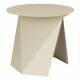 Guéridon Foldy Zuiver Sellette Ronde en Acier Beige Table d'Appoint Design 40x40x45,8cm