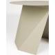 Guéridon Foldy Zuiver Sellette Ronde en Acier Beige Table d'Appoint Design 40x40x45,8cm