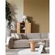 Guéridon Foldy Zuiver Sellette Ronde en Acier Beige Table d'Appoint Design 40x40x45,8cm