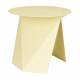 Guéridon Foldy Zuiver Sellette Ronde en Acier Jaune Table d'Appoint Design 40x40x45,8cm