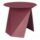 Guéridon Foldy Zuiver Sellette Ronde en Acier Rouge Table d'Appoint Design 40x40x45,8cm