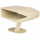 Guéridon North Beige Zuiver Bout de Canapé en Acier et Résine Sellette Forme Sculpturale Table de Chevet Graphique 40x40x60cm