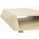 Guéridon North Beige Zuiver Bout de Canapé en Acier et Résine Sellette Forme Sculpturale Table de Chevet Graphique 40x40x60cm