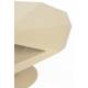 Guéridon North Beige Zuiver Bout de Canapé en Acier et Résine Sellette Forme Sculpturale Table de Chevet Graphique 40x40x60cm