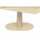 Guéridon North Beige Zuiver Bout de Canapé en Acier et Résine Sellette Forme Sculpturale Table de Chevet Graphique 40x40x60cm