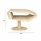 Guéridon North Beige Zuiver Bout de Canapé en Acier et Résine Sellette Forme Sculpturale Table de Chevet Graphique 40x40x60cm