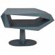 Guéridon North Space Black Zuiver Bout de Canapé Acier et Résine Sellette Forme Sculpturale Table de Chevet Graphique 40x40x60cm