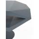 Guéridon North Space Black Zuiver Bout de Canapé Acier et Résine Sellette Forme Sculpturale Table de Chevet Graphique 40x40x60cm