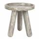 Guéridon Cosmopolitan Zuiver Sellette Ronde en Marbre Marron Table d'Appoint à 3 Pieds 40x40x43,5cm
