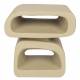 Table d'Appoint Eddy Zuiver Guéridon en Résine Beige Sellette d'Appoint Design Contemporain 35x43x44cm