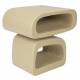 Table d'Appoint Eddy Zuiver Guéridon en Résine Beige Sellette d'Appoint Design Contemporain 35x43x44cm