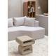 Table d'Appoint Eddy Zuiver Guéridon en Résine Beige Sellette d'Appoint Design Contemporain 35x43x44cm