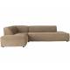 Canapé d'Angle Fat Freddy Zuiver Sofa Tissu Caramel Méridienne Droite Banquette de Salon 72x188x308cm