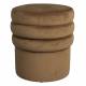 Pouf Aditi Dutchbone Assise d'Appoint en Velours Marron Siège Rond Assise 1 Place 40x40x44cm