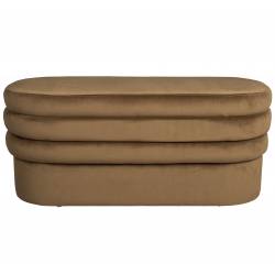 Banc Aditi Dutchbone Banquette en Velours Marron Bout de Lit Assise 35x44,5x93cm