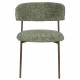 Lot de Deux Chaises Claes Woody Duo d'Assises en Acier et Tissu Vert Chiné Chaises de Salle à Manger Rétro 56,5x57,5x78,5cm