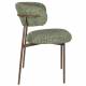Lot de Deux Chaises Claes Woody Duo d'Assises en Acier et Tissu Vert Chiné Chaises de Salle à Manger Rétro 56,5x57,5x78,5cm