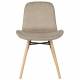 Lot de 2 Chaises Design Lester Sièges Woody de Table Séjour Chic et Tendance en Tissu Marron 50x55x80,5m
