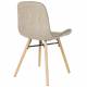 Lot de 2 Chaises Design Lester Sièges Woody de Table Séjour Chic et Tendance en Tissu Marron 50x55x80,5m