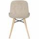 Lot de 2 Chaises Design Lester Sièges Woody de Table Séjour Chic et Tendance en Tissu Marron 50x55x80,5m