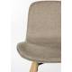 Lot de 2 Chaises Design Lester Sièges Woody de Table Séjour Chic et Tendance en Tissu Marron 50x55x80,5m