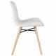 Lot de 2 Chaises Design Lester Sièges Woody de Table Séjour Chic et Tendance en Tissu Beige 50x55x80,5m
